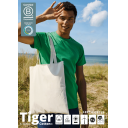 Image of Neutral Tiger Cotton Organic in Conversion Shopping Bag, Long Handles